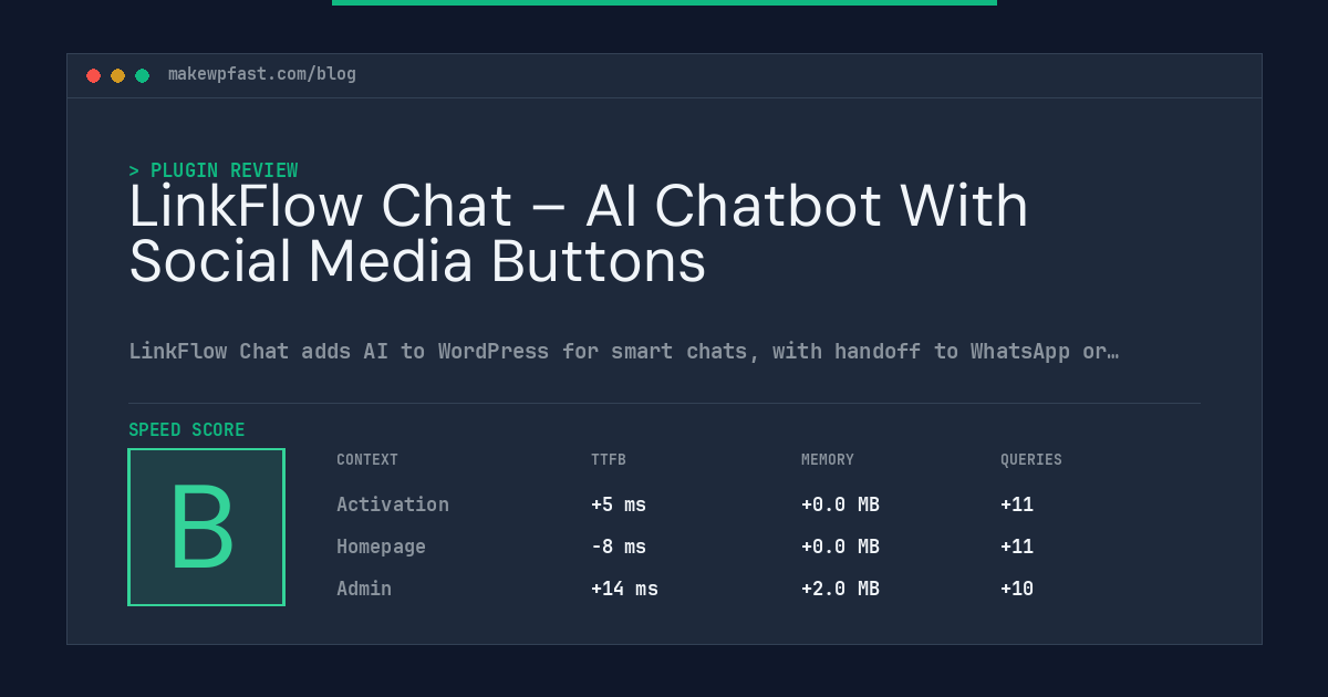 LinkFlow Chat – AI Chatbot With Social Media Buttons - MakeWPFast