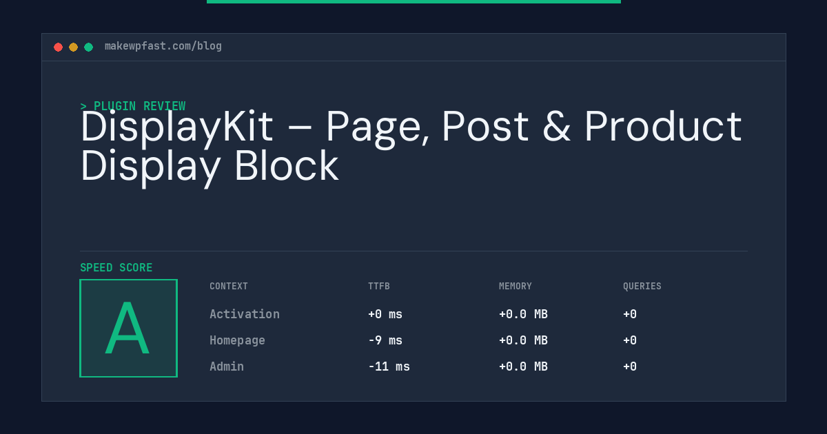 DisplayKit – Page, Post & Product Display Block - MakeWPFast