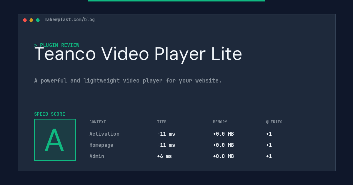 Teanco Video Player Lite - MakeWPFast