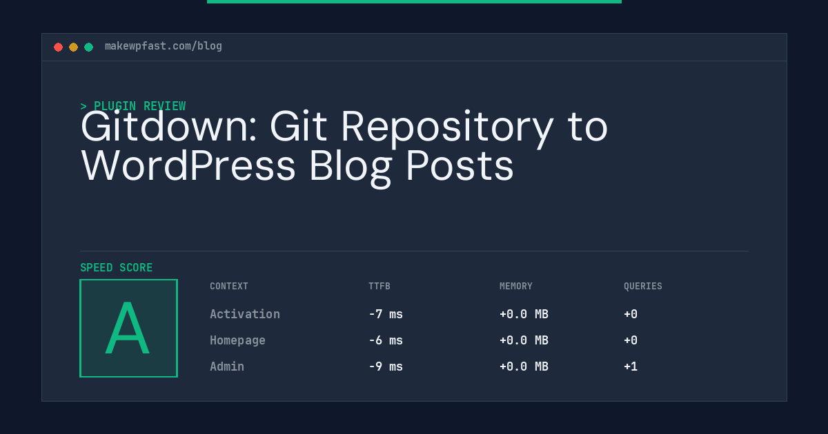 Gitdown: Git Repository to WordPress Blog Posts - MakeWPFast