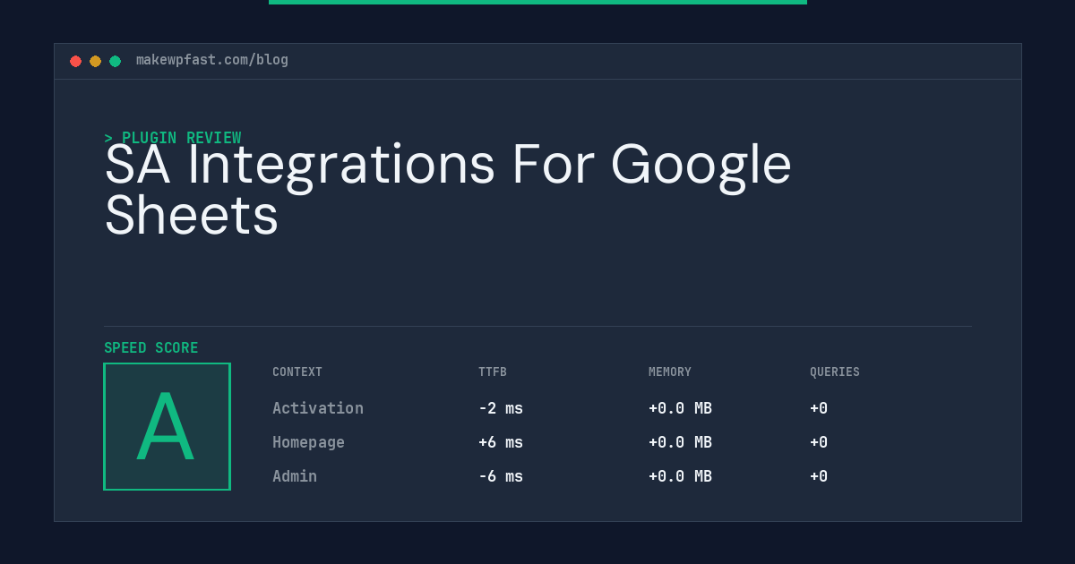 SA Integrations For Google Sheets - MakeWPFast