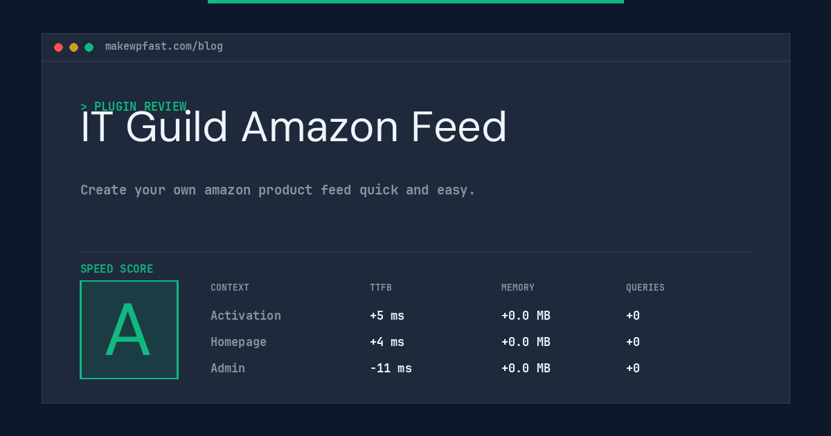 IT Guild Amazon Feed - MakeWPFast