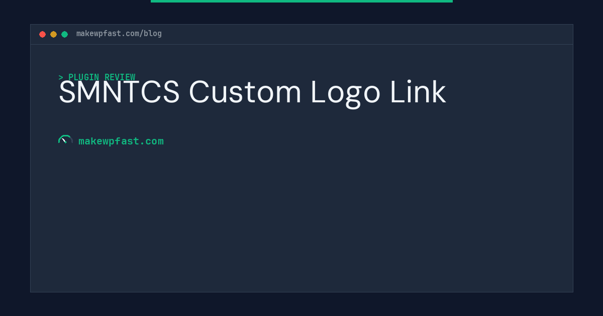 SMNTCS Custom Logo Link - MakeWPFast