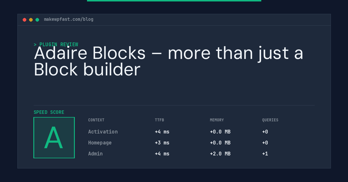 Adaire Blocks – more than just a Block builder - MakeWPFast