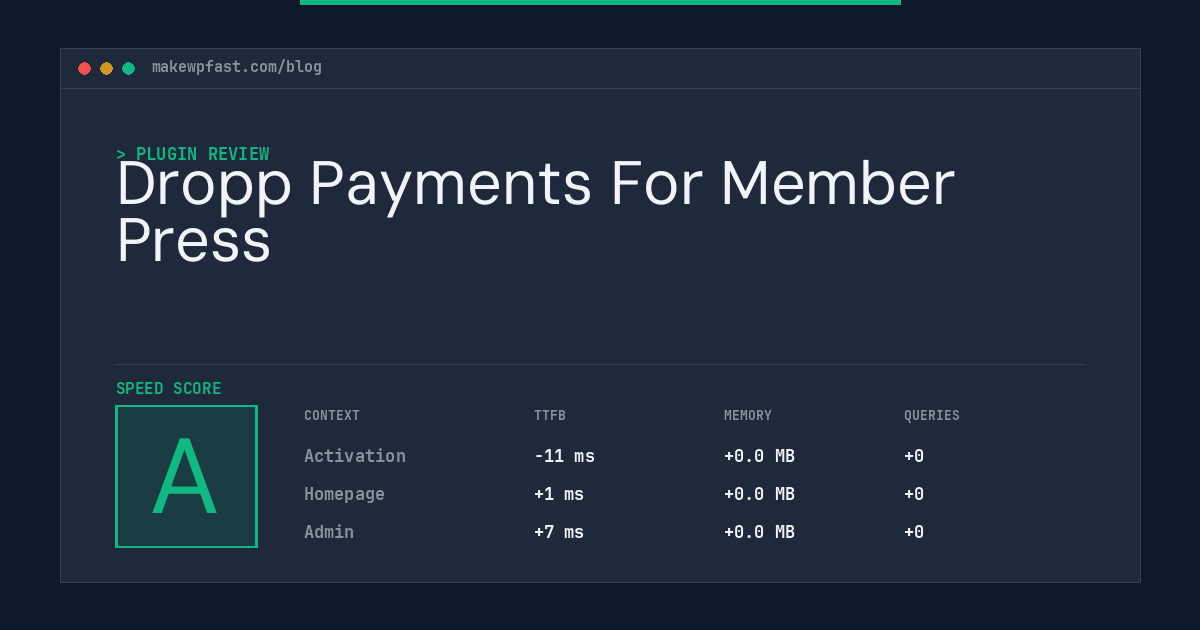Dropp Payments For Member Press - MakeWPFast