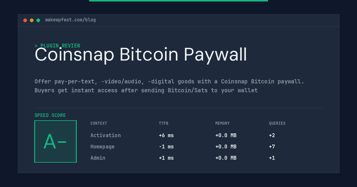 Coinsnap Bitcoin Paywall - MakeWPFast