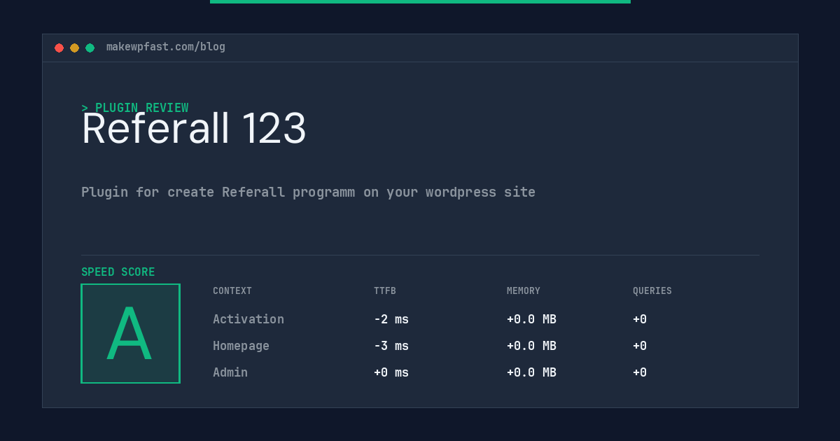 Referall 123 - MakeWPFast