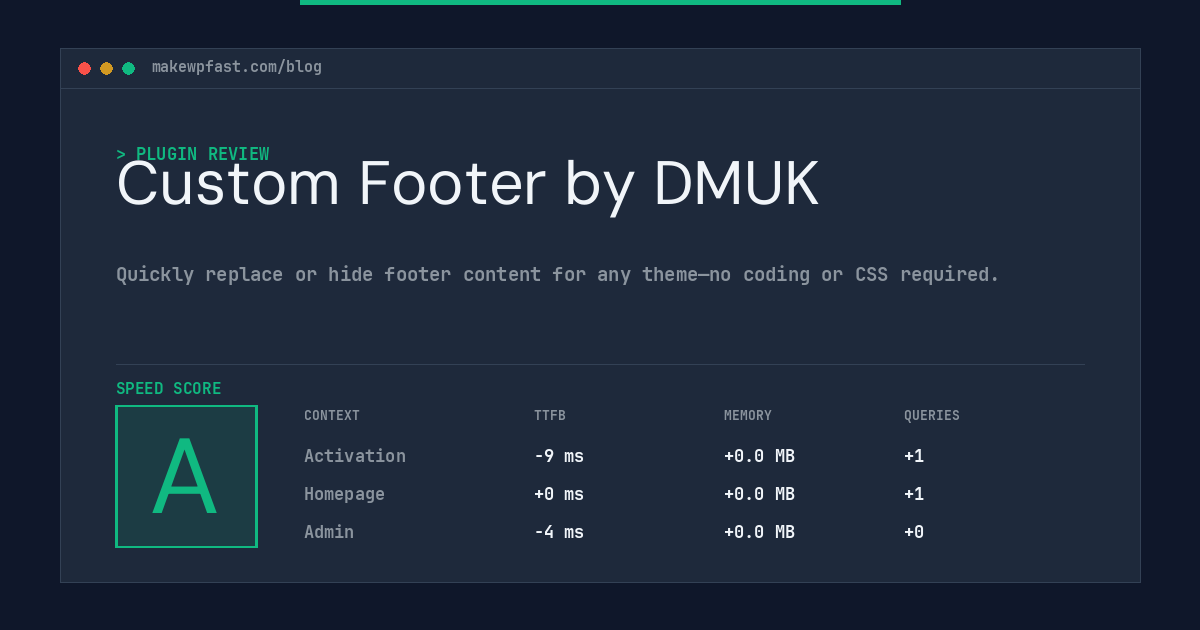 Custom Footer by DMUK - MakeWPFast