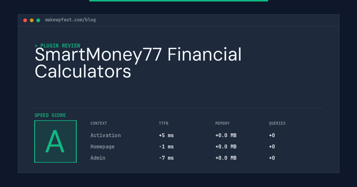 SmartMoney77 Financial Calculators - MakeWPFast