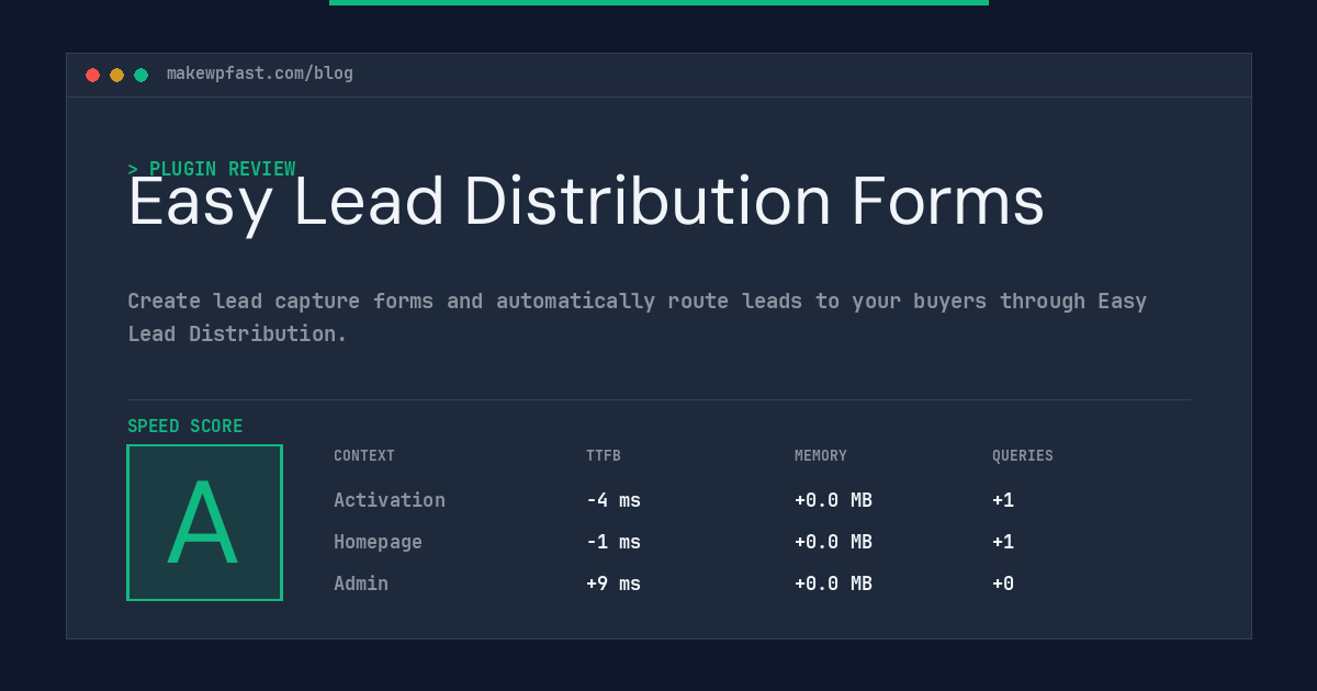 Easy Lead Distribution Forms - MakeWPFast