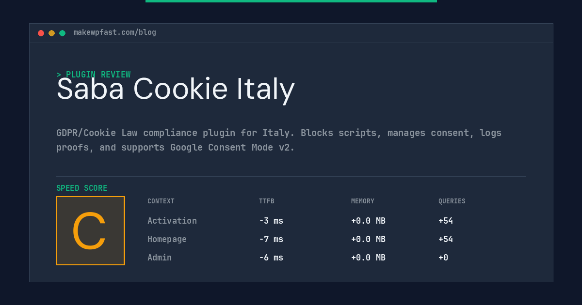 Saba Cookie Italy - MakeWPFast