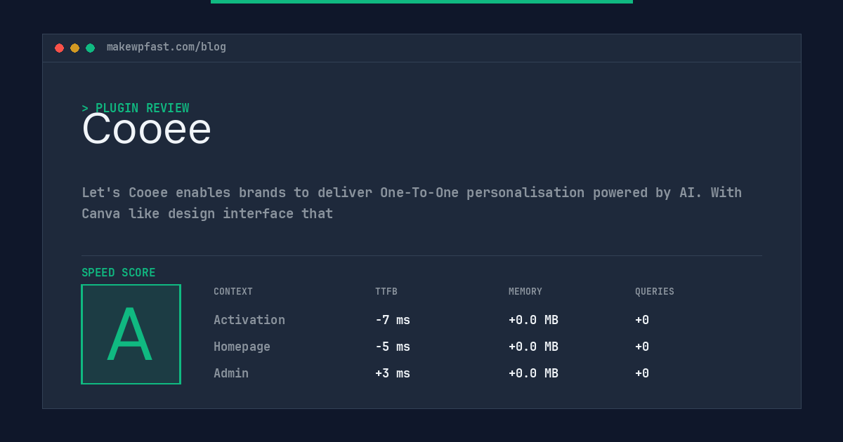 Cooee - MakeWPFast