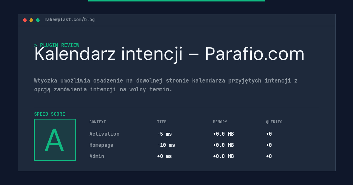Kalendarz intencji – Parafio.com - MakeWPFast