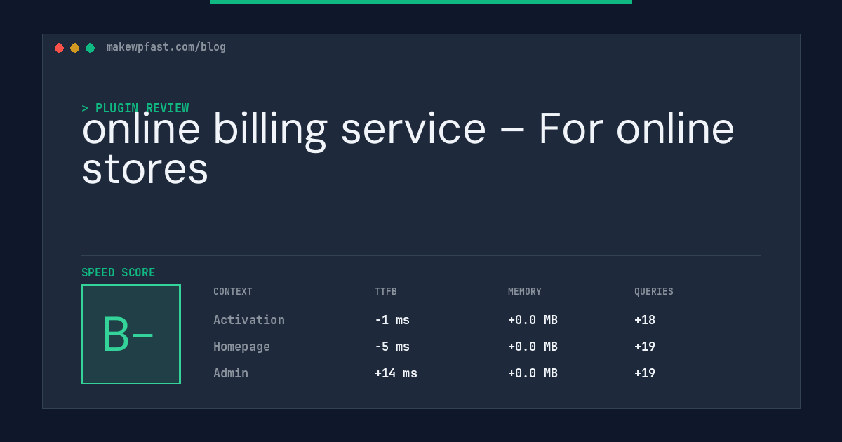 online billing service – For online stores - MakeWPFast
