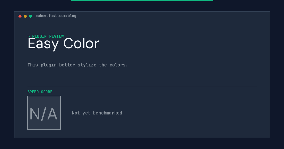 Easy Color - MakeWPFast