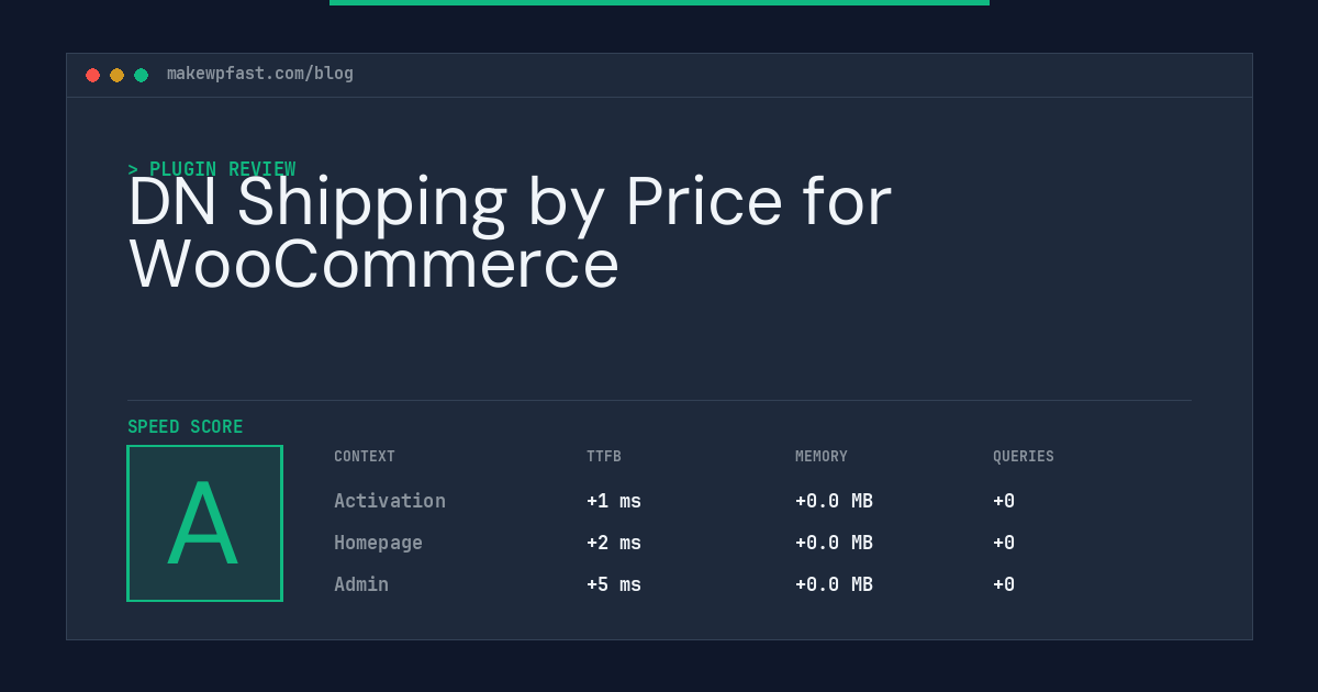 DN Shipping by Price for WooCommerce - MakeWPFast