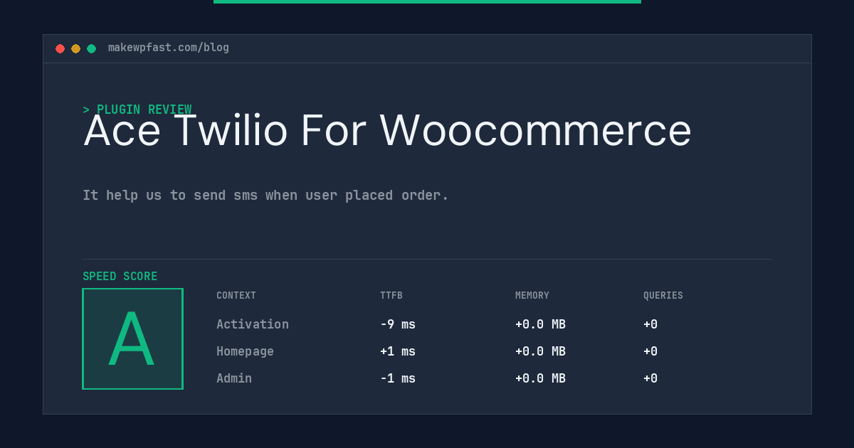 Ace Twilio For Woocommerce - MakeWPFast