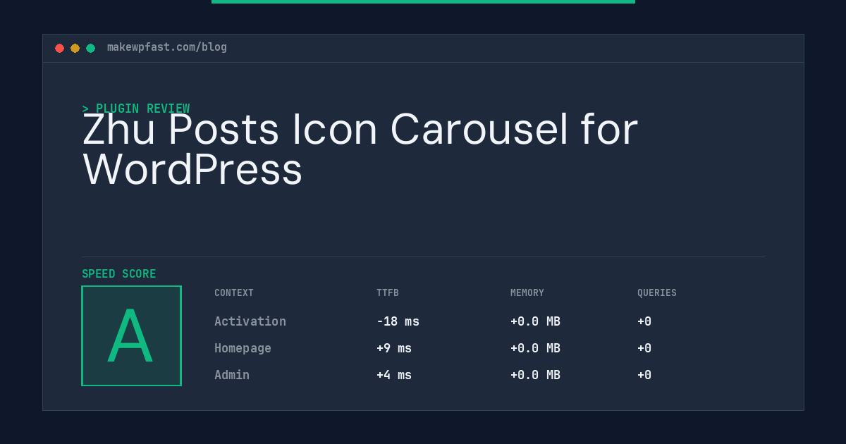 Zhu Posts Icon Carousel for WordPress - MakeWPFast