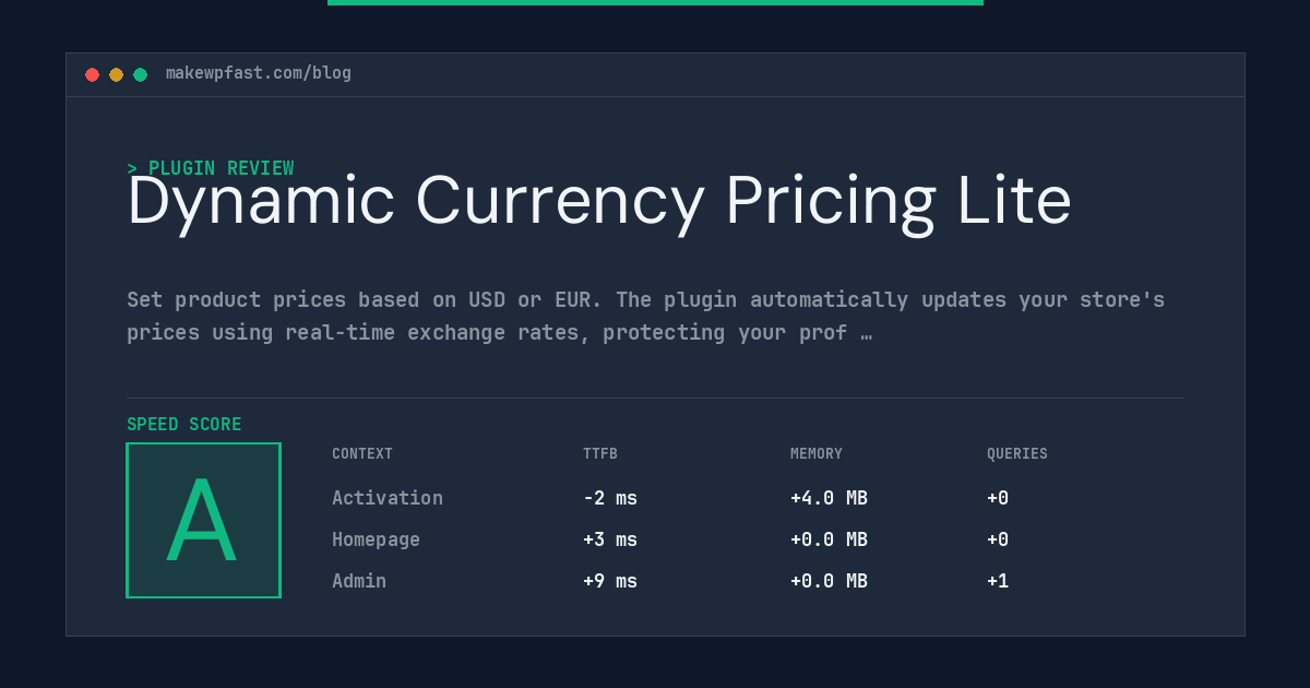 Dynamic Currency Pricing Lite - MakeWPFast
