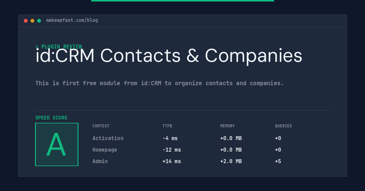 id:CRM Contacts & Companies - MakeWPFast