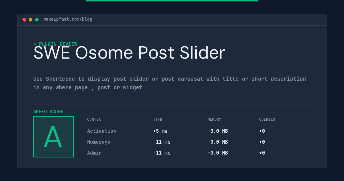 SWE Osome Post Slider - MakeWPFast