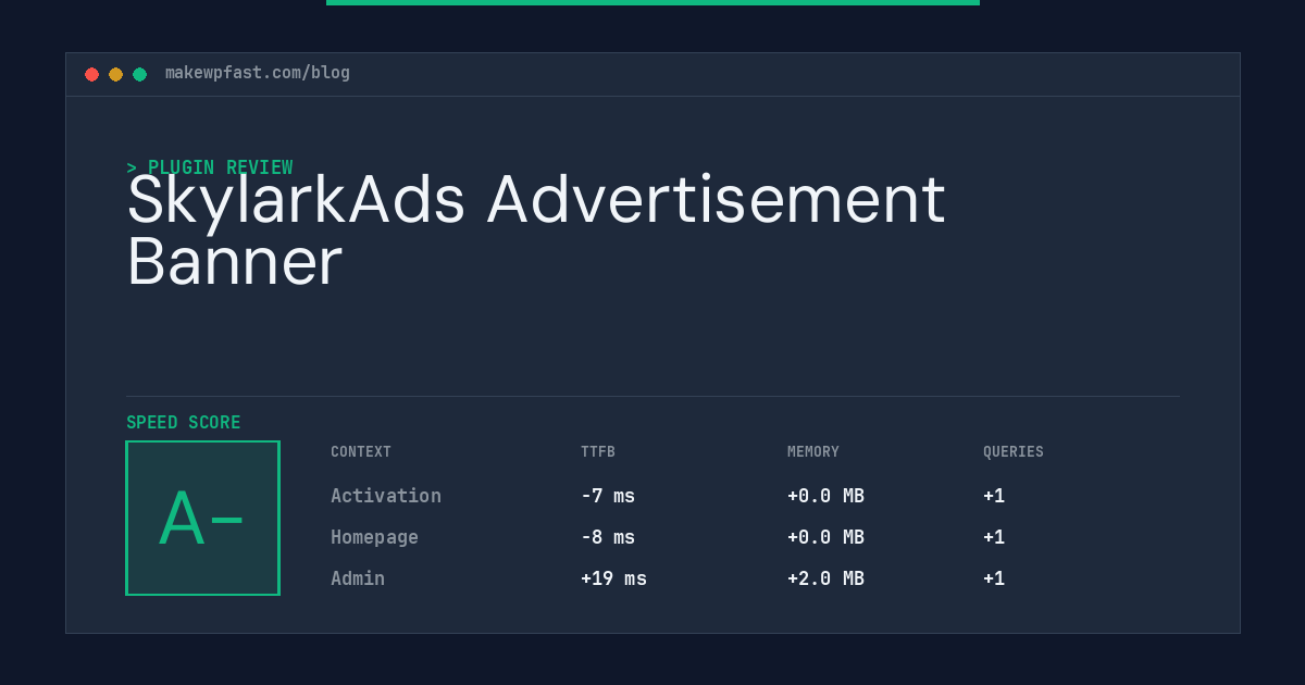SkylarkAds Advertisement Banner - MakeWPFast