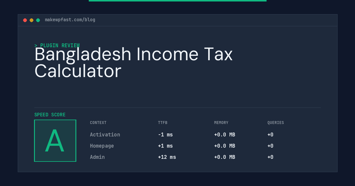Bangladesh Income Tax Calculator - MakeWPFast