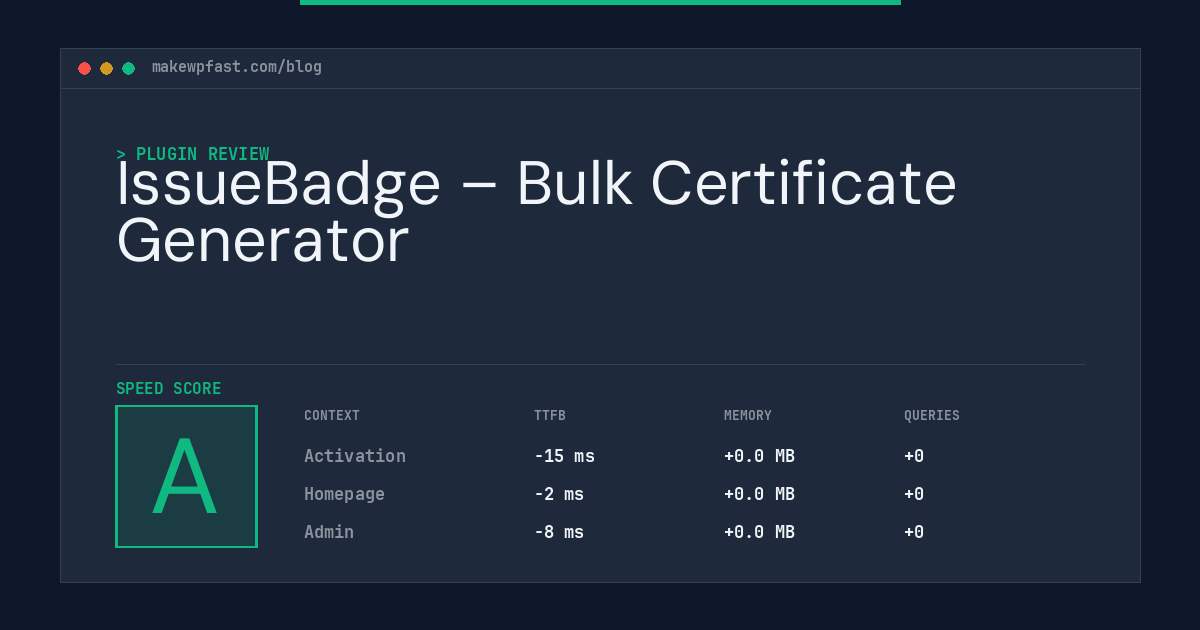 IssueBadge – Bulk Certificate Generator - MakeWPFast