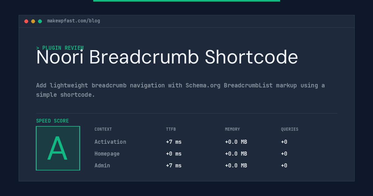 Noori Breadcrumb Shortcode - MakeWPFast