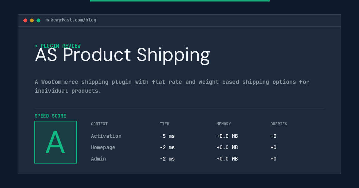 AS Product Shipping - MakeWPFast