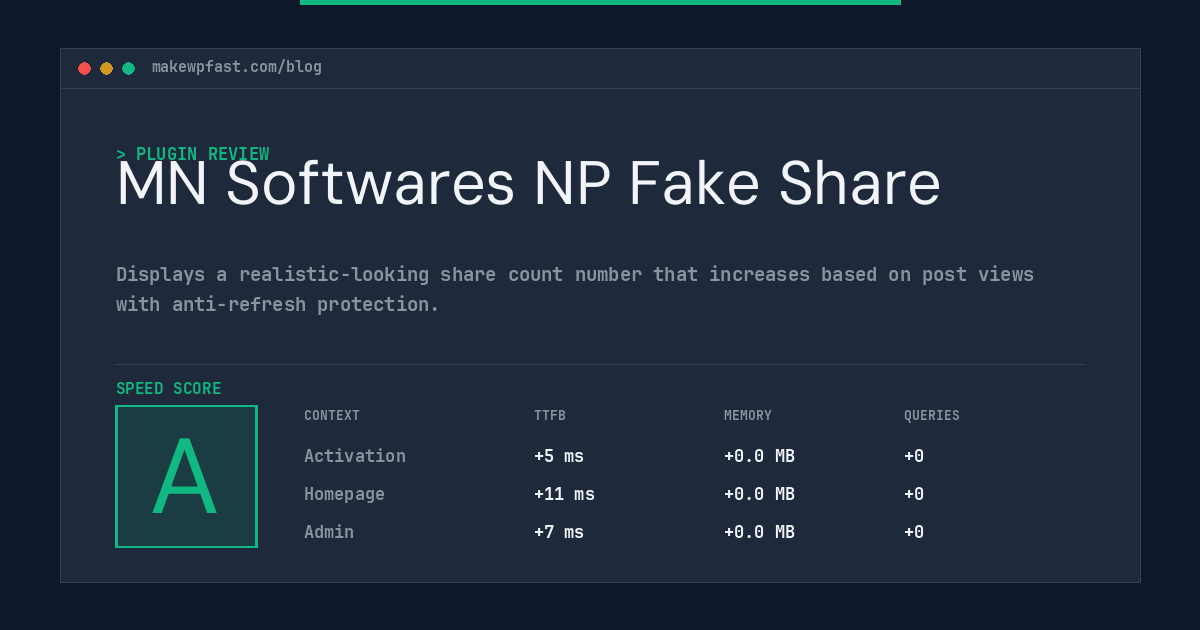 MN Softwares NP Fake Share - MakeWPFast