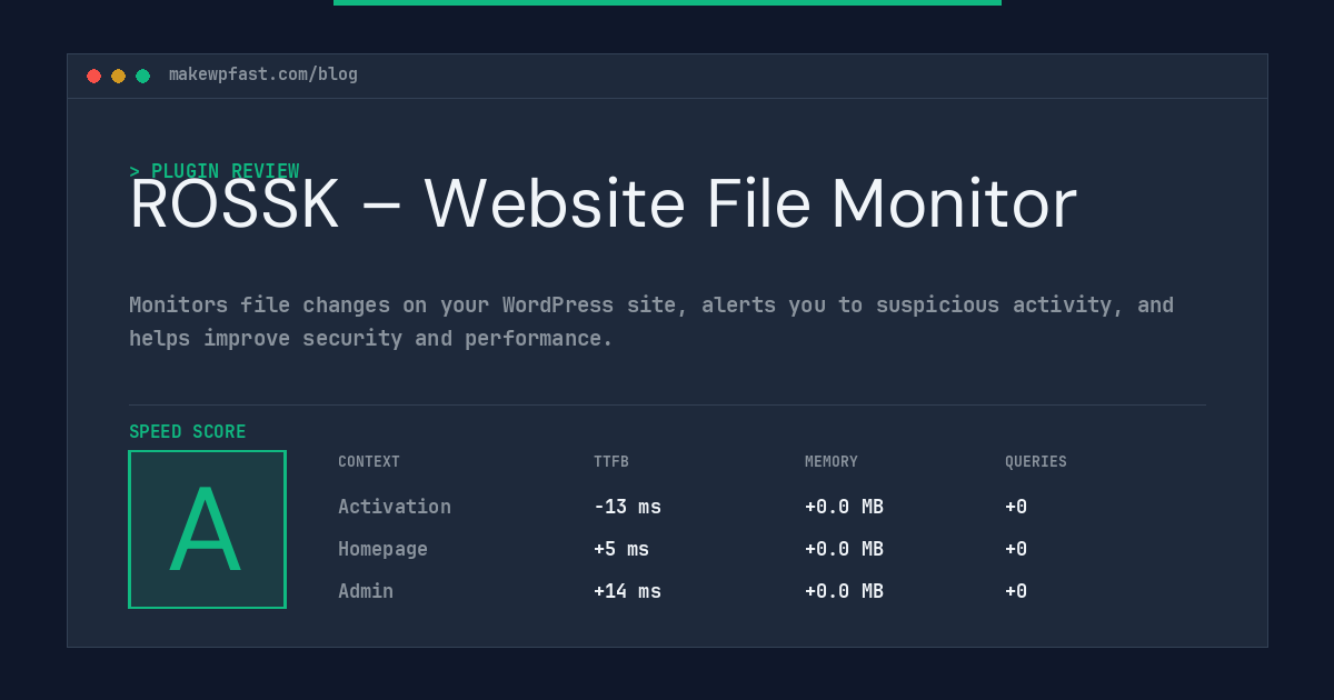ROSSK – Website File Monitor - MakeWPFast
