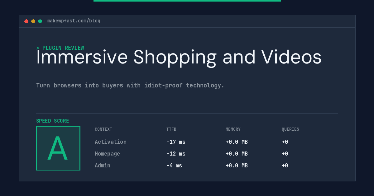 Immersive Shopping and Videos - MakeWPFast