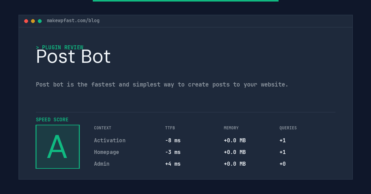 Post Bot - MakeWPFast