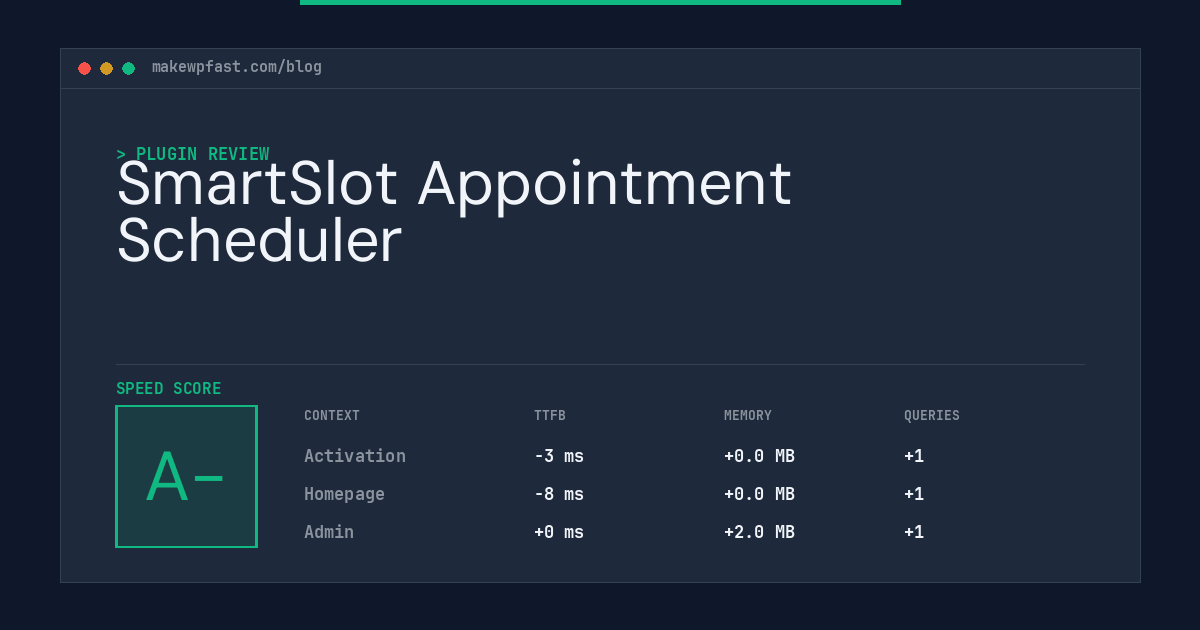 SmartSlot Appointment Scheduler - MakeWPFast