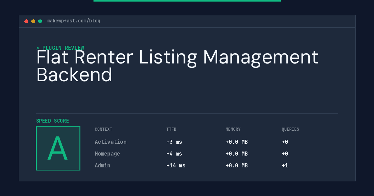 Flat Renter Listing Management Backend - MakeWPFast
