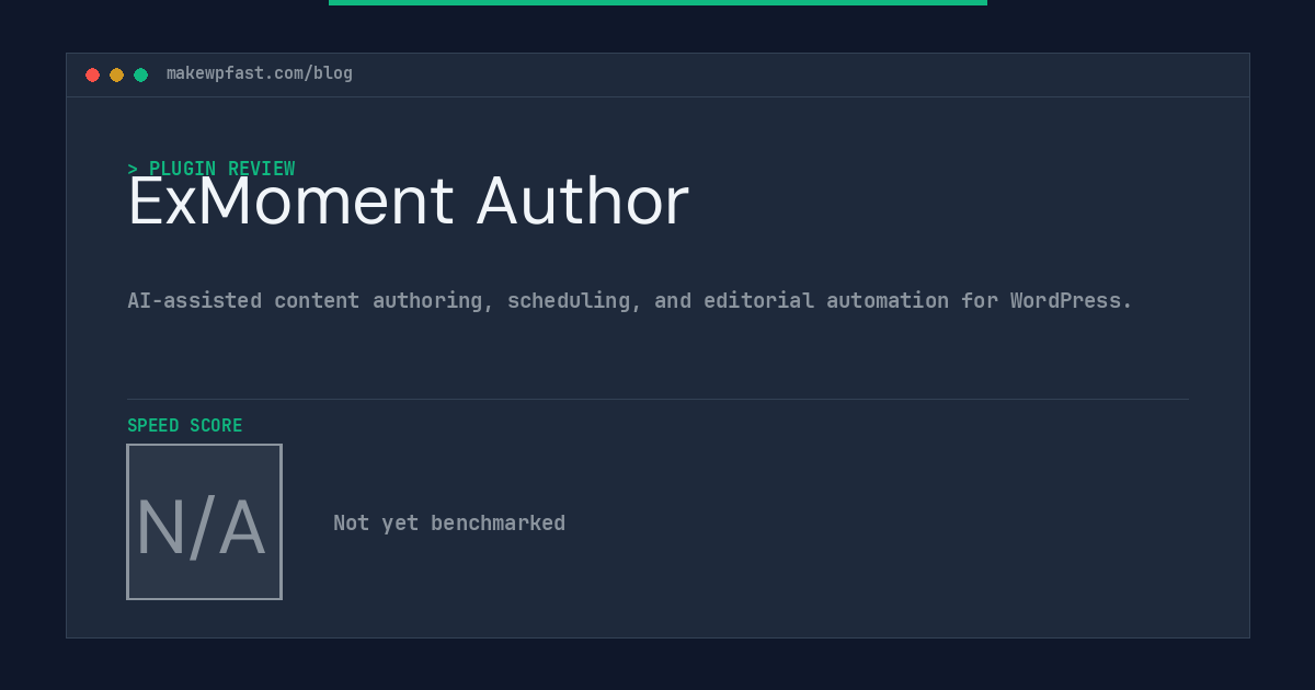 ExMoment Author - MakeWPFast