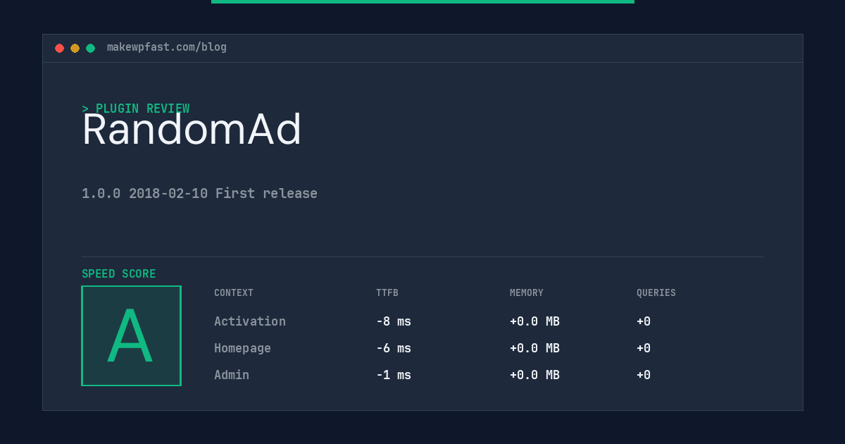 RandomAd - MakeWPFast