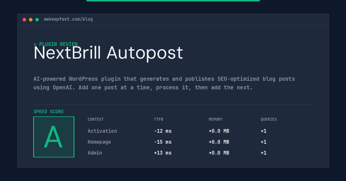 NextBrill Autopost - MakeWPFast