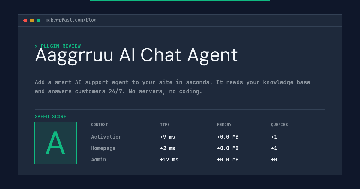 Aaggrruu AI Chat Agent - MakeWPFast