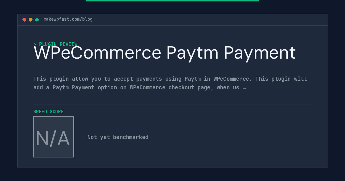 WPeCommerce Paytm Payment - MakeWPFast