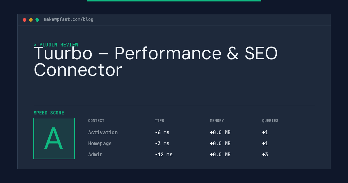 Tuurbo – Performance & SEO Connector - MakeWPFast