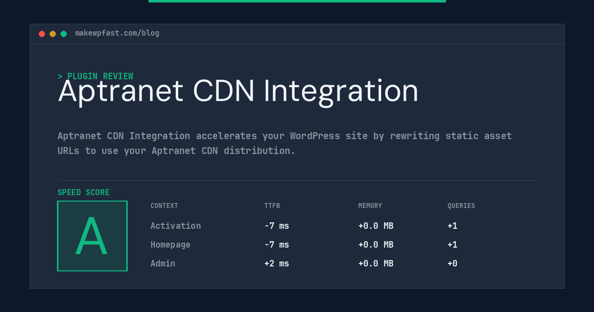 Aptranet CDN Integration - MakeWPFast