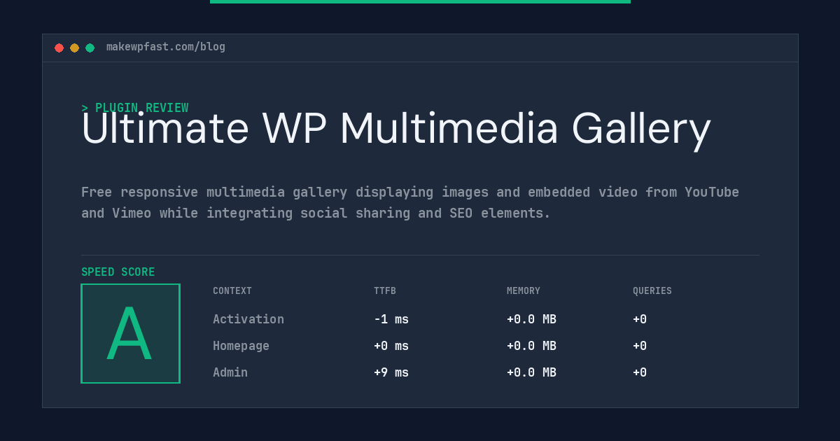 Ultimate WP Multimedia Gallery - MakeWPFast