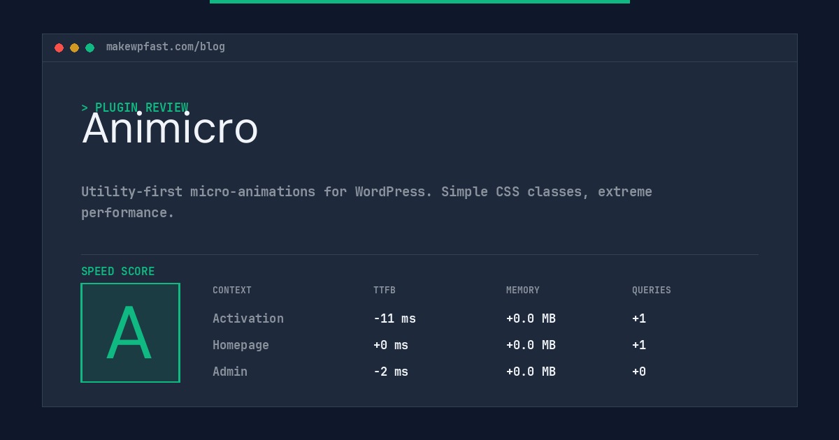 Animicro - MakeWPFast