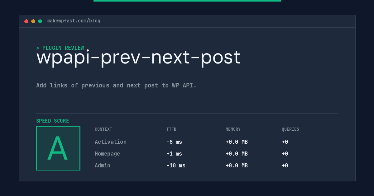wpapi-prev-next-post - MakeWPFast