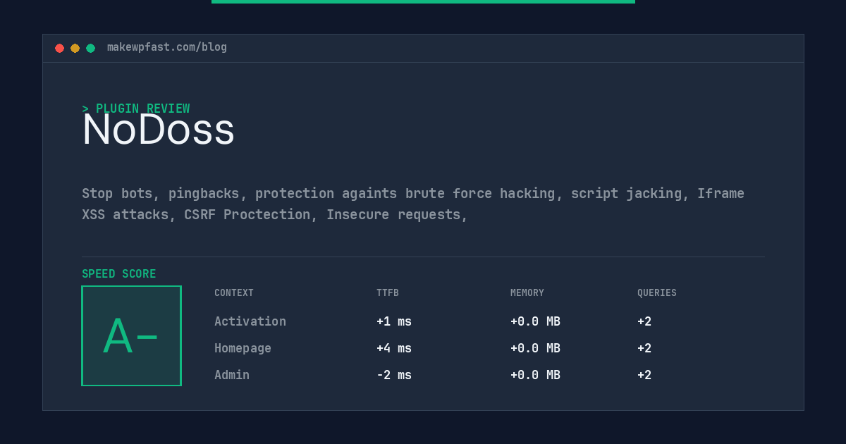 NoDoss - MakeWPFast