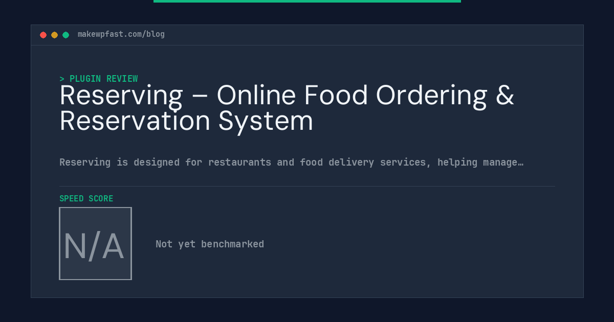 Reserving – Online Food Ordering & Reservation System - MakeWPFast