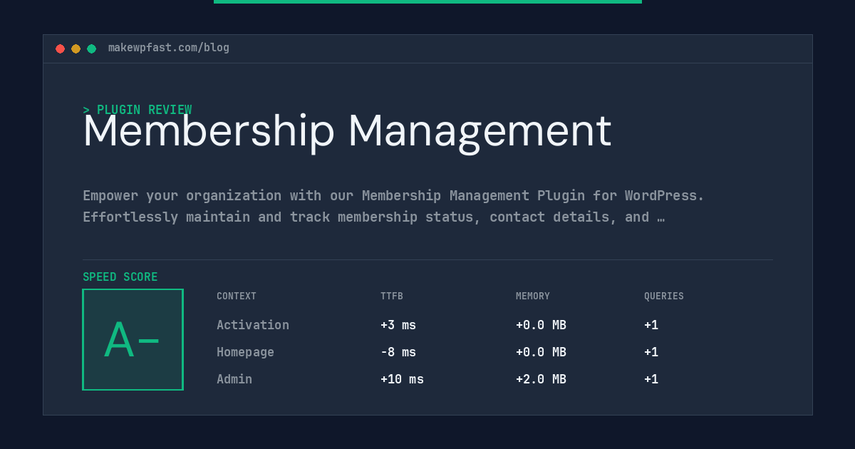 Membership Management - MakeWPFast