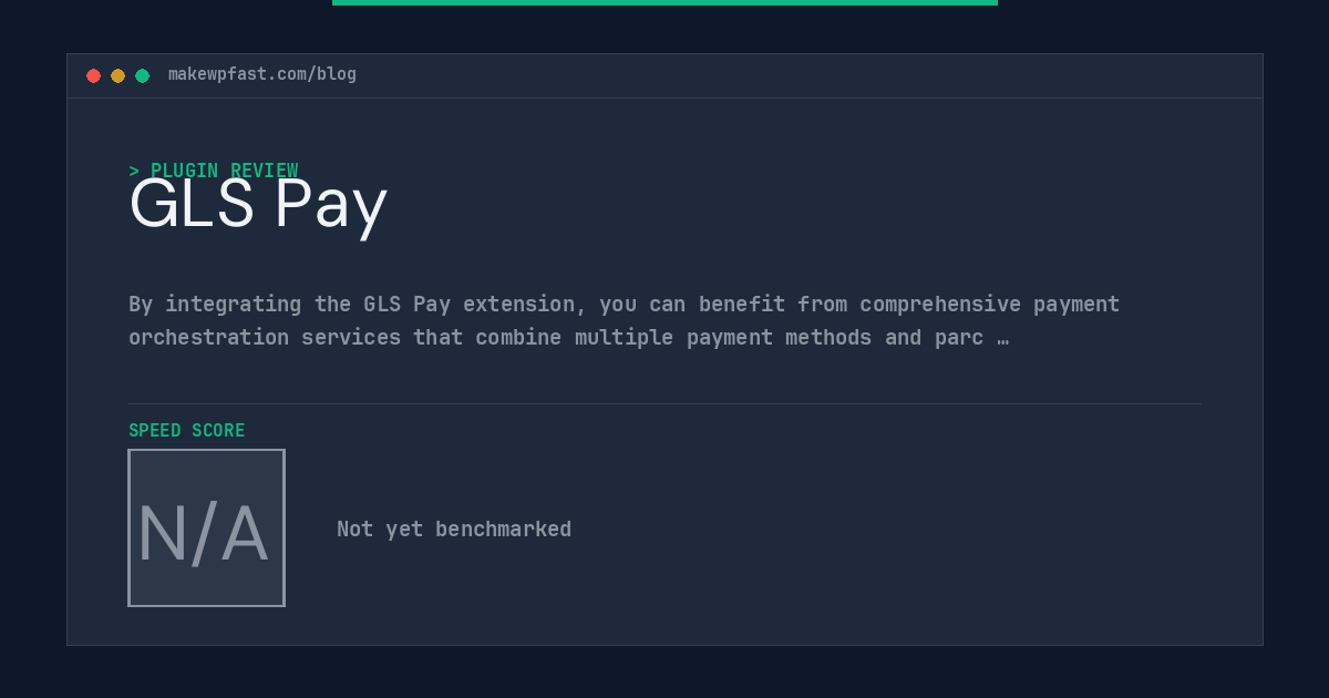 GLS Pay - MakeWPFast